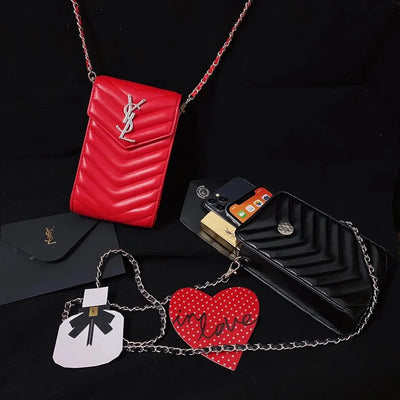 YSL Luxury Phone Pouch Clutch in Classic Design