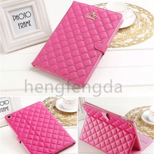 Quilted Crown Smart iPad Case in Hot Pink