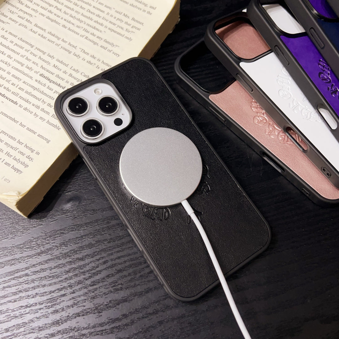 Premium Cross Pattern MagSafe Compatible iPhone Case