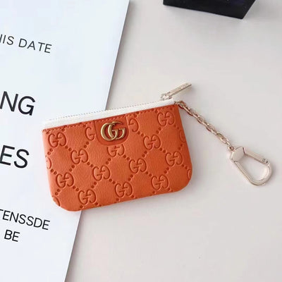 GG Style Embossed Keychain Wallet