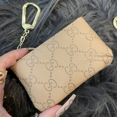 Elegant GG-Inspired Coin Pouches with Keychain