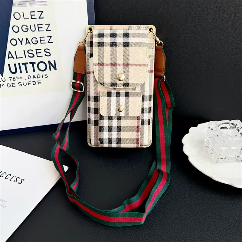 Check Pattern Multi-Pocket Phone Bag product image 2 | Easy-Cases