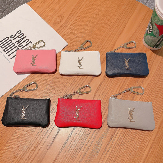 Luxury Inspired Coin Pouches with Keychain