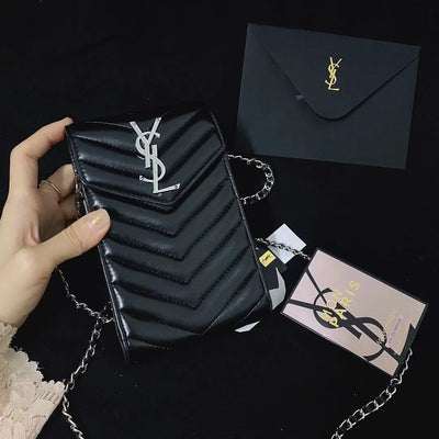 Chic Yves Saint Laurent Phone Pouch Crossbody Bag