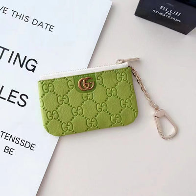 GG Style Embossed Keychain Wallet