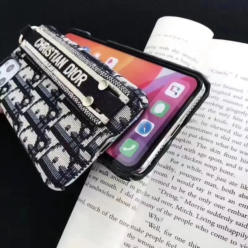 Elegant Canvas Pattern Strap iPhone Case