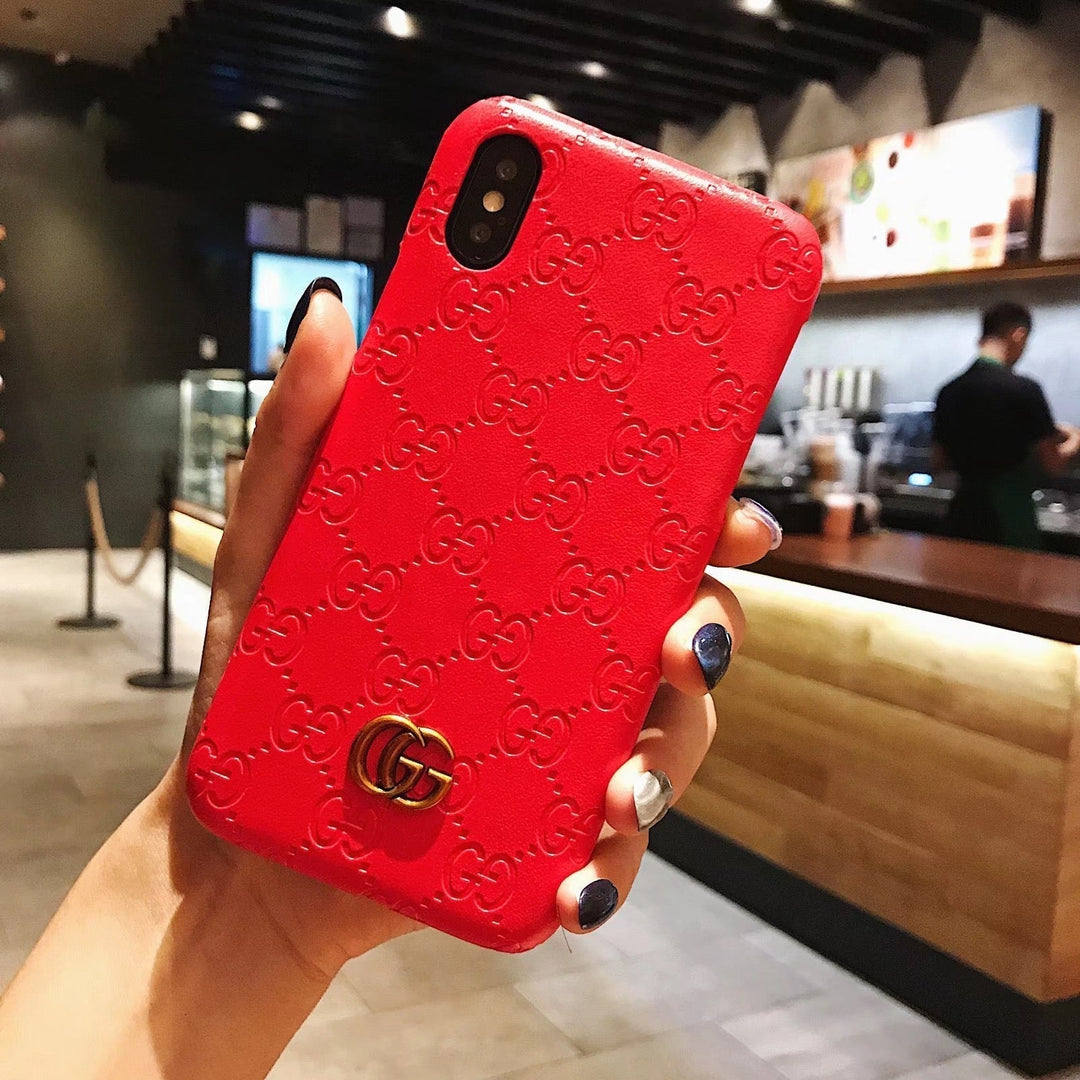Detailed Shot of Gucci Debossed Phone Cas