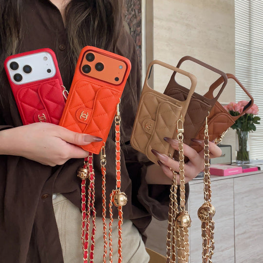 Luxury crossbody wallet iPhone case with chain strap - product image 12