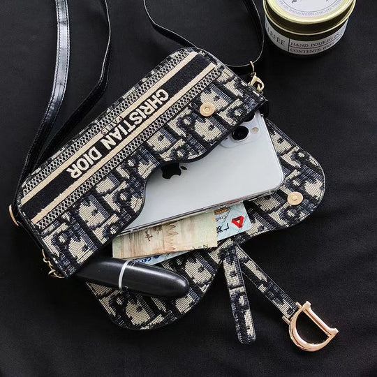 Stylish CD Phone Bag with Crossbody Strap