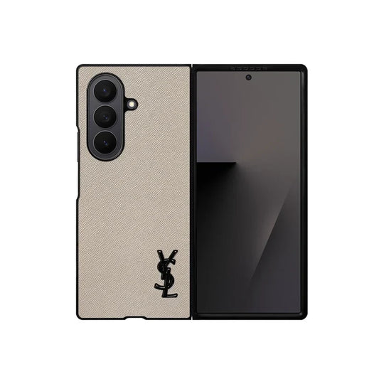 Beige Mini Emblem Foldable Case for Samsung Z Fold 8 Ultra | Easy-Cases