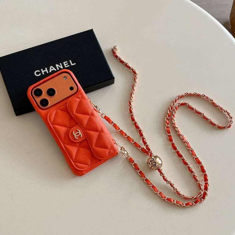 Luxury crossbody wallet iPhone case with chain strap - product image 11