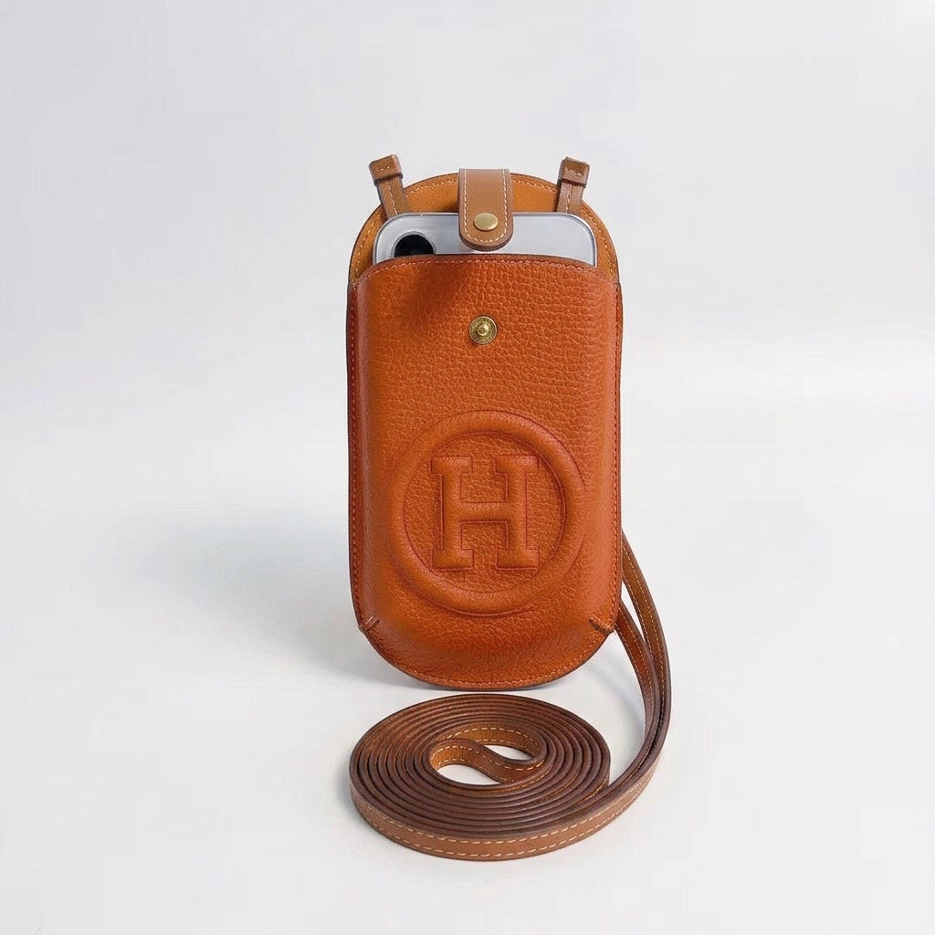 Universal Structured Crossbody Phone Bag - Orange | Easy-Cases