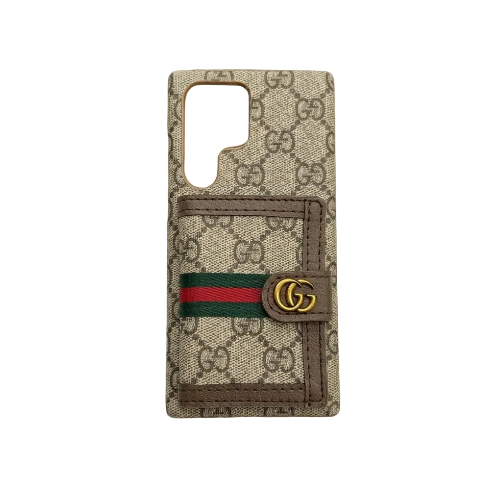 Monogram Card Pocket Galaxy Case for Samsung S26 Ultra | Easy-Cases