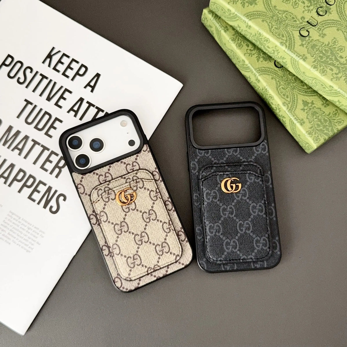Monogram Card Slot iPhone Case for iPhone 17 | Easy-Cases