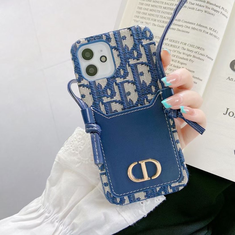 Luxury iPhone Case With Card Pocket &amp; Lanyard