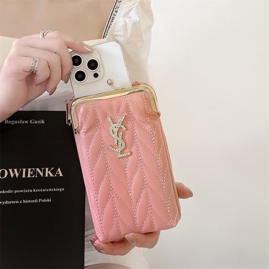 Quilted Envelope Crossbody Phone Bag - Pink | Easy-Cases
