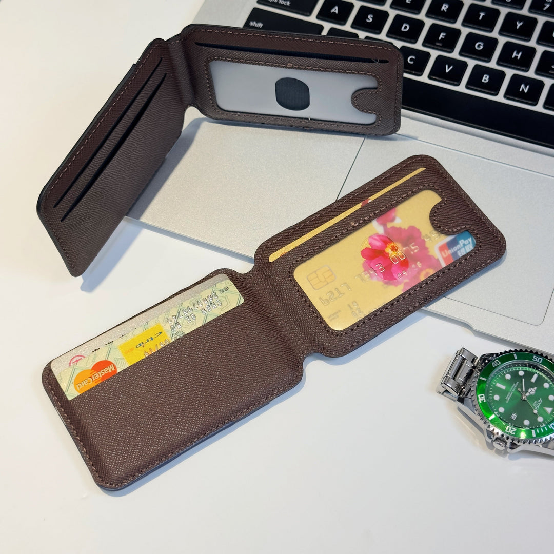 MagSafe Cardholder Wallet – Premium Monogram Magnetic Holder