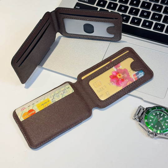 MagSafe Cardholder Wallet – Premium Monogram Magnetic Holder