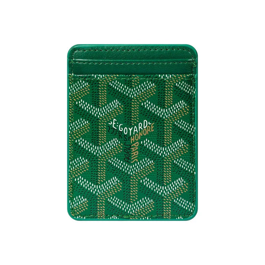 Chevron Magnetic Card Holder in Emerald Green | Easy-Cases