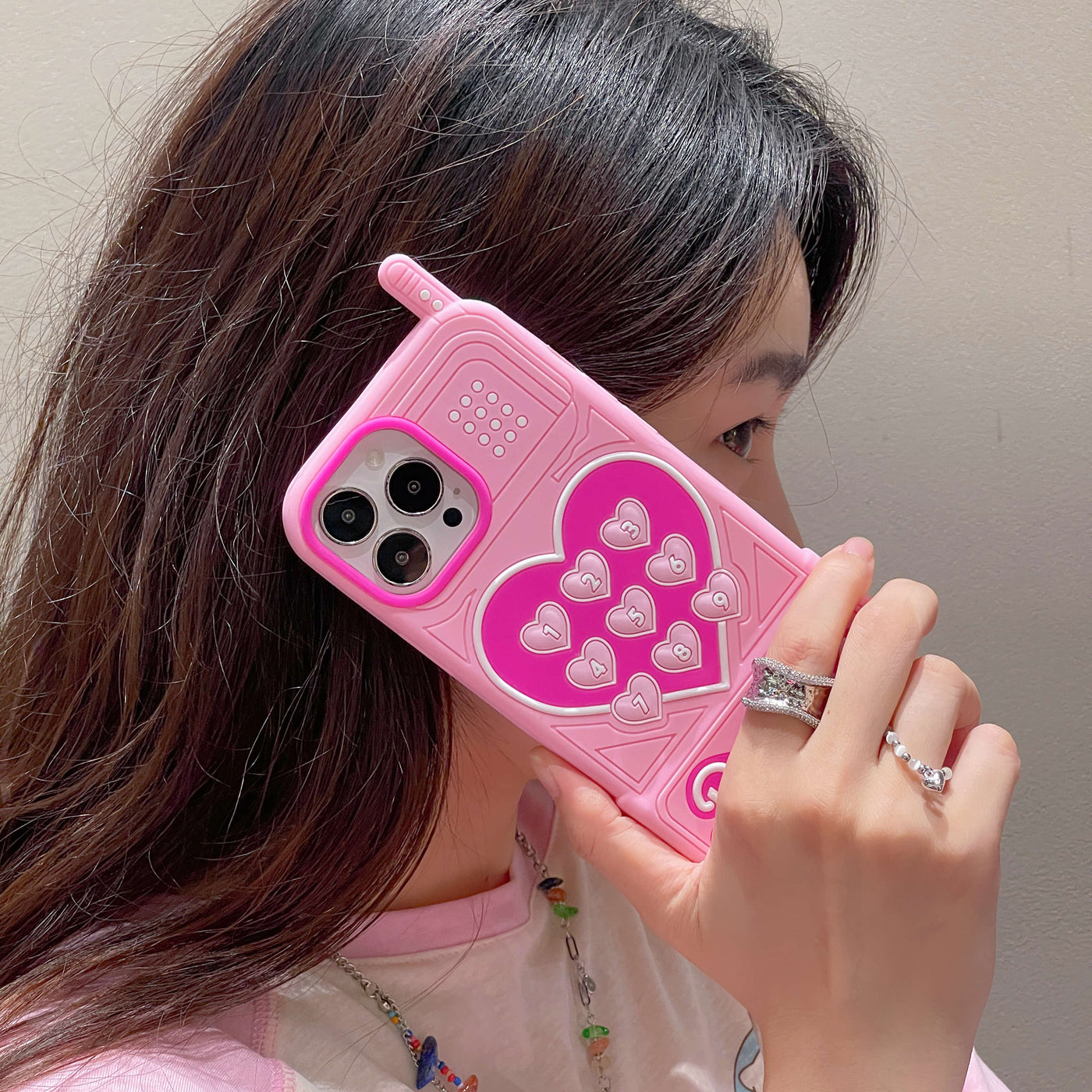 Barbie Movie 3D Cartoon Pink Princess Phone Case for iPhone
