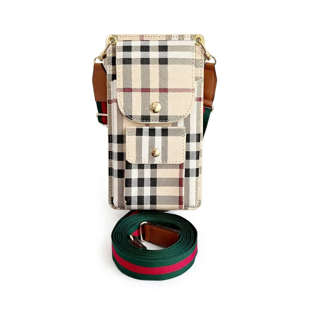 Check Pattern Multi-Pocket Phone Bag - Classic | Easy-Cases