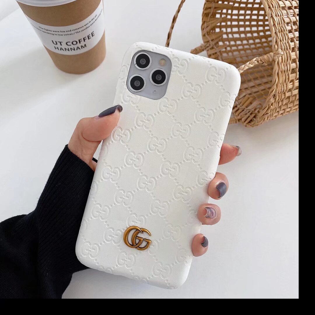 GG Style Embossed Chic Phone Case for iPhone