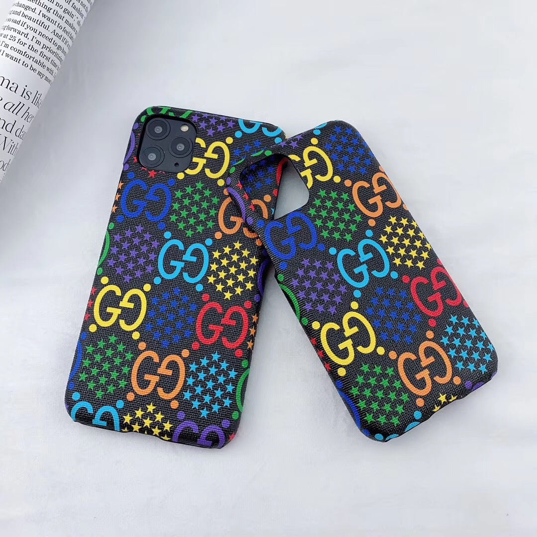 Colorful psychedelic pattern GG phone case for iPhone