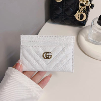 Classic GG Wallet Card Holder with cards inserted