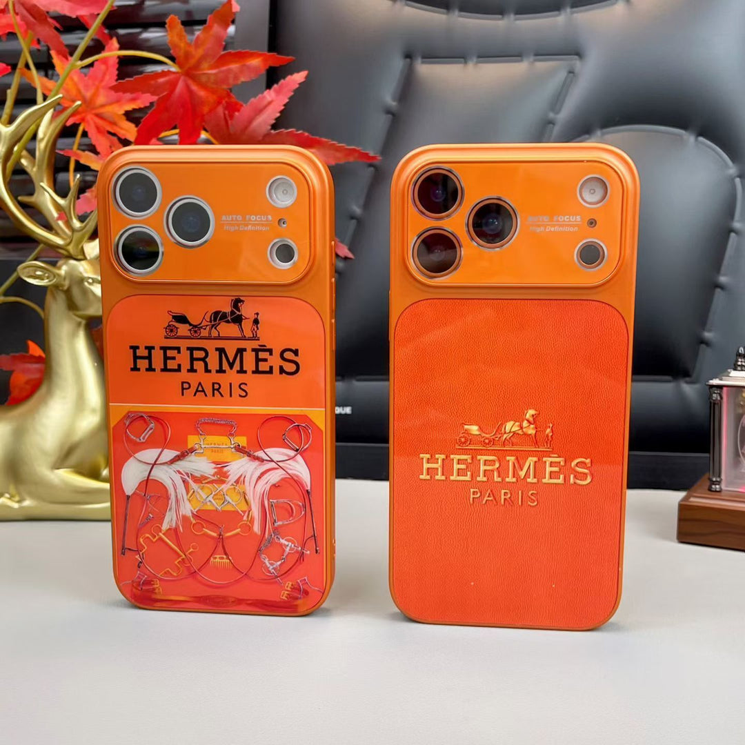 Luxury Orange Horse Carriage MagSafe Phone Case
