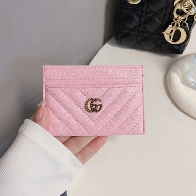 Classic GG Wallet Card Holder - Luxury Edition in black leather