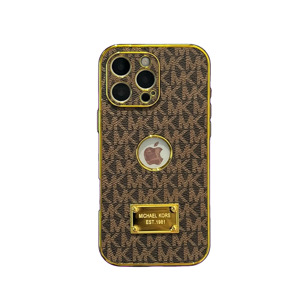 Gold Monogram iPhone Case - iPhone 18 Pro Max - Brown | Easy-Cases