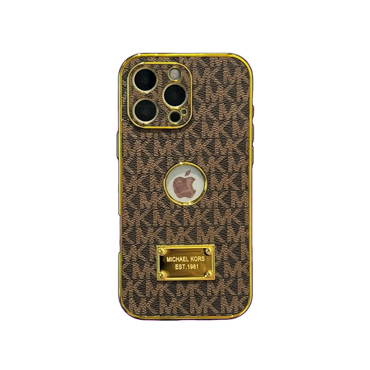 Gold Monogram iPhone Case - iPhone 18 Pro Max - Brown | Easy-Cases