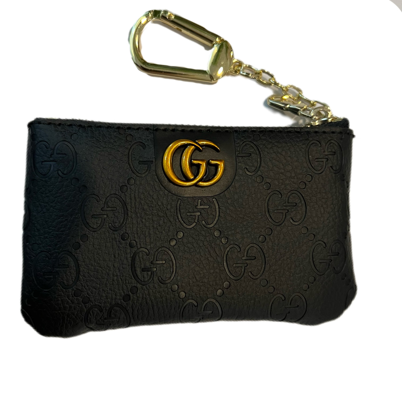 Elegant GG-Inspired Coin Pouches with Keychain