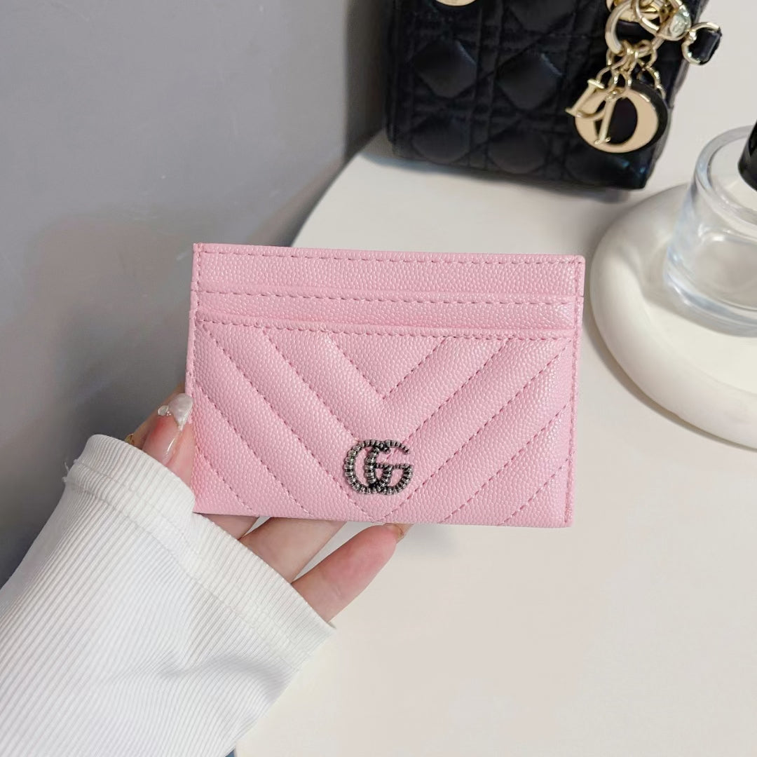 Classic GG Wallet Card Holder with cards inserted