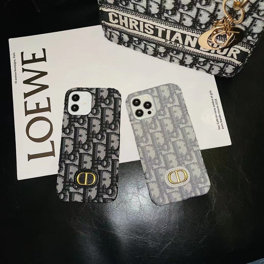 DIOR luxury chic phone case in black for iPhone