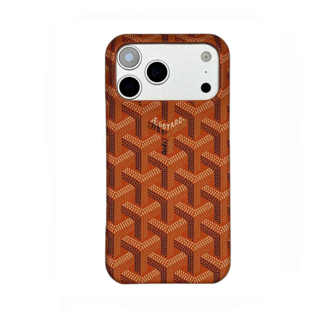 Vintage Orange Monogram iPhone Case - iPhone 18 Pro Max - Orange | Easy-Cases