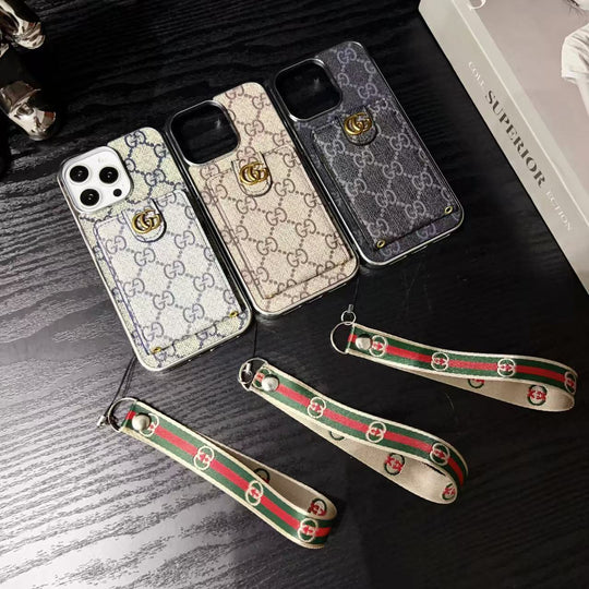 Monogram iPhone Case with Cardholder &amp; Hand Strap