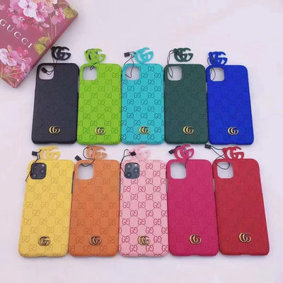 Vibrant GG-Inspired Monogram Phone Cases with Bold Colors