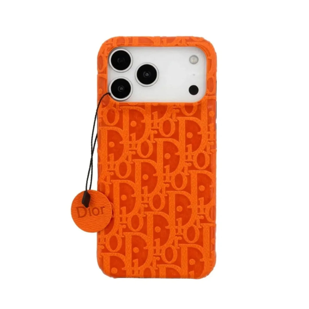 Quilted Emblem iPhone Case - iPhone 18 Pro Max - Orange | Easy-Cases