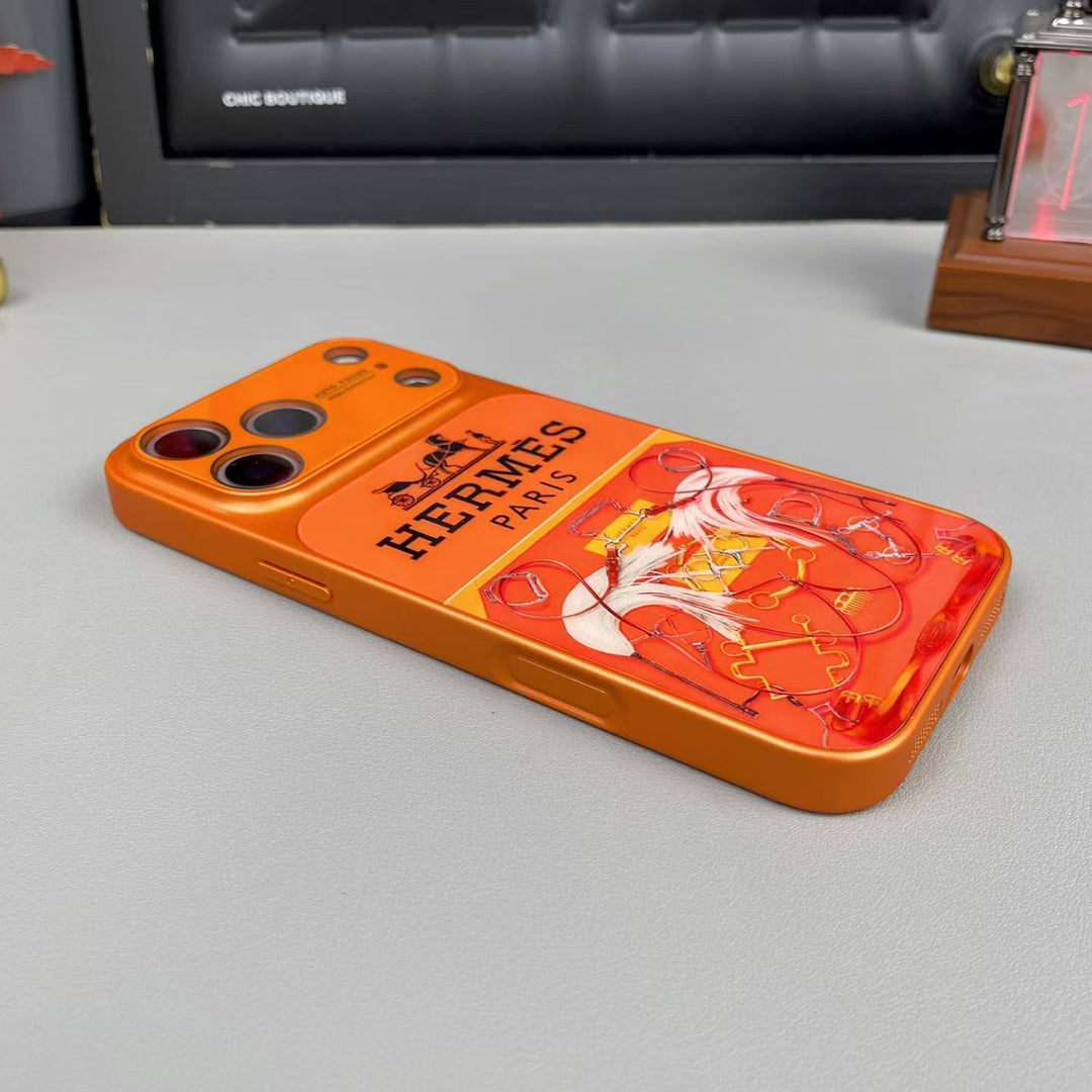 Luxury Orange Horse Carriage MagSafe Phone Case