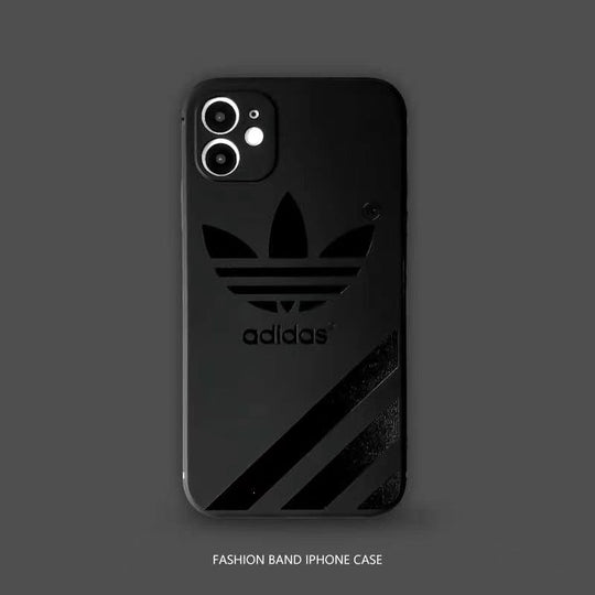 Black Gloss Icon Pattern Case – Premium Minimalist Design