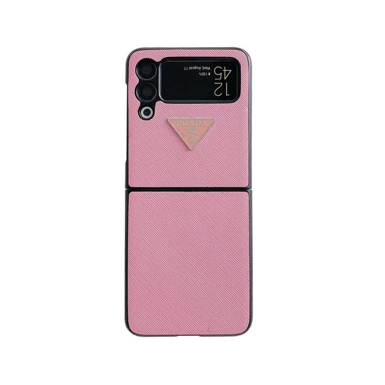 PRADA branded phone case in black color for Galaxy Z Flip &amp; Z Fold