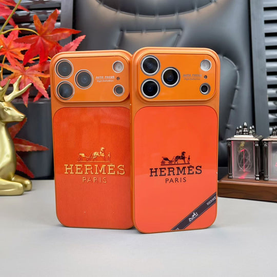 Luxury Orange Horse Carriage MagSafe Phone Case
