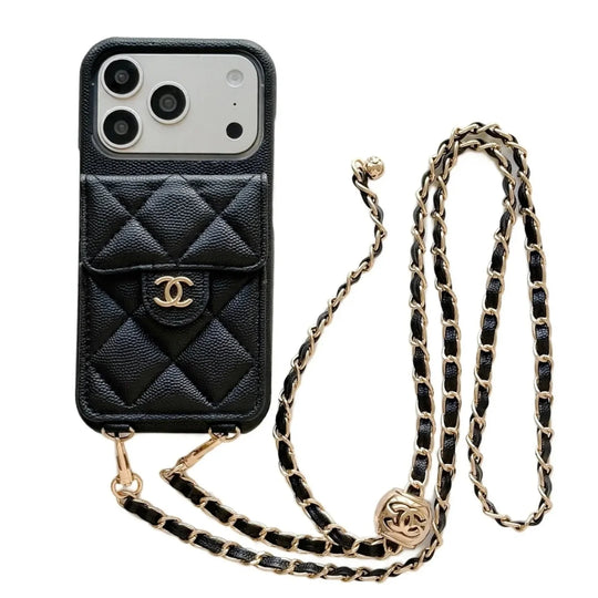 Quilted Crossbody Wallet iPhone Case - iPhone 18 Pro Max - Black | Easy-Cases
