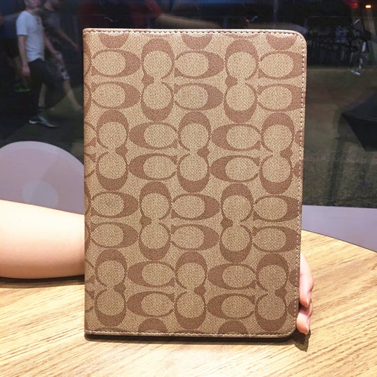 Classic Signature Pattern iPad Case in Khaki