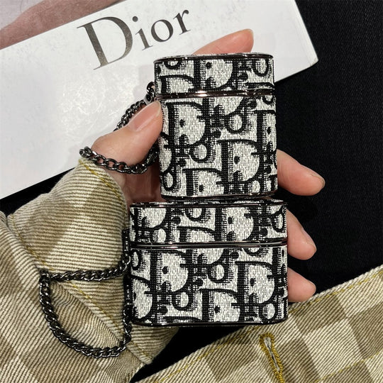 Woven Pattern Soft AirPods Case - Black &amp; White Woven by Easy-Cases