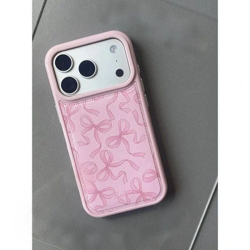 Pink Bow and Leopard Print Protective iPhone Case by Easy-Cases - product image 5