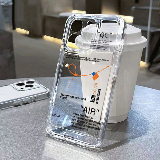 Urban Air Graphic Soft iPhone Case - Clear Black Graphic by Easy-Cases
