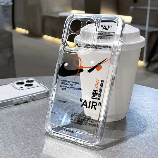 Urban Air Graphic Soft iPhone Case - Clear Orange Graphic by Easy-Cases