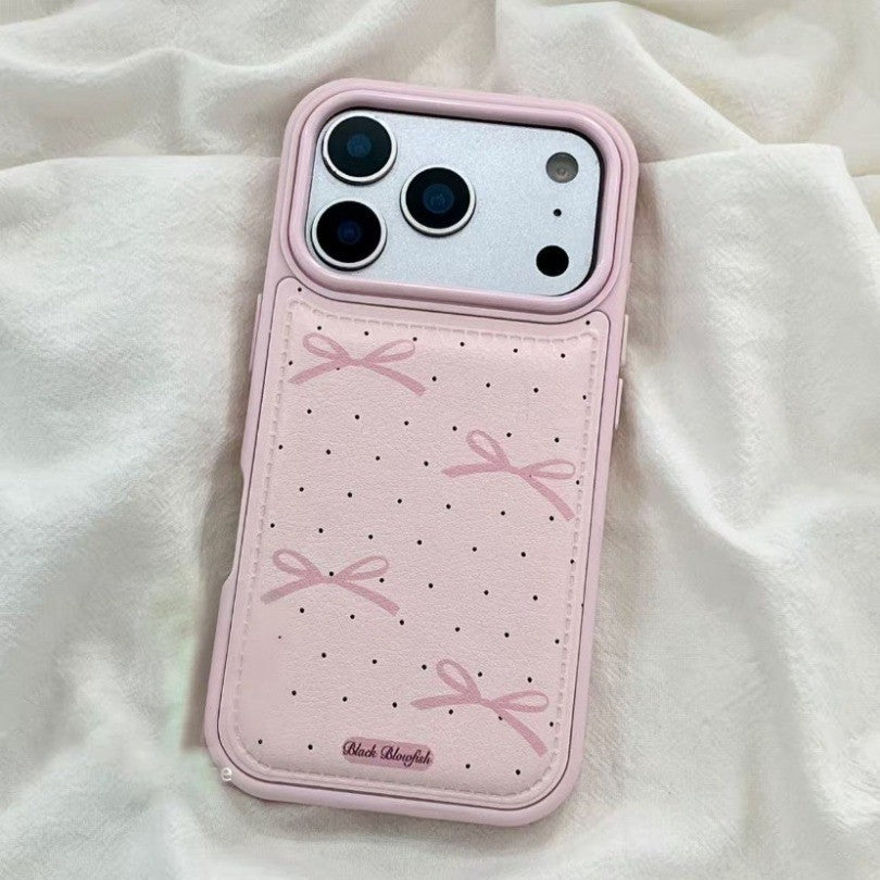 Pink Bow and Leopard Print Protective iPhone Case by Easy-Cases - product image 4